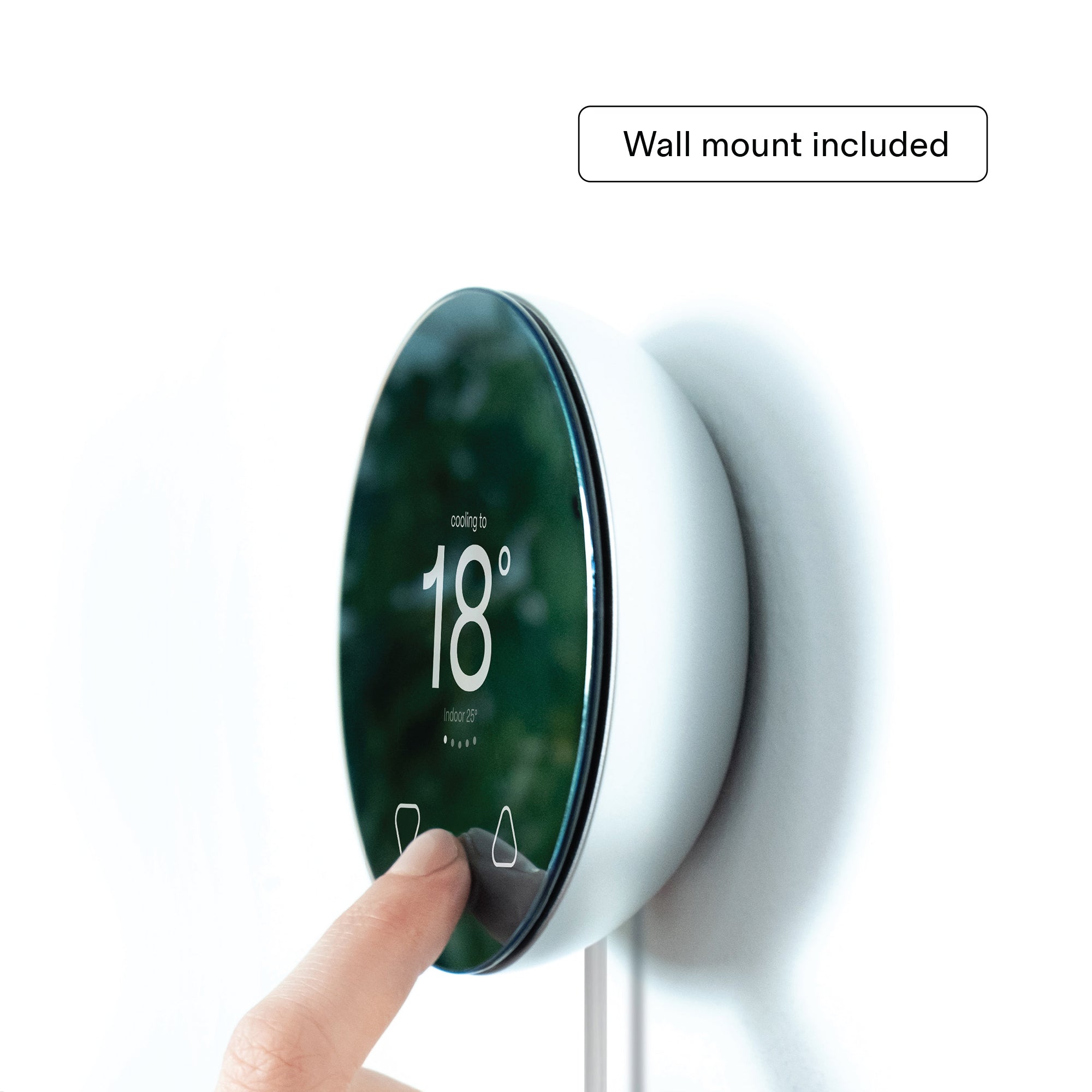 Klima Smart Controller and Thermostat for air conditioner, mini split A/C, window A/C or heat pump. smart home device with mobile phone control. tool to Reduce energy consumption, automate home climate and improve convenience, wall mount in aluminium silver