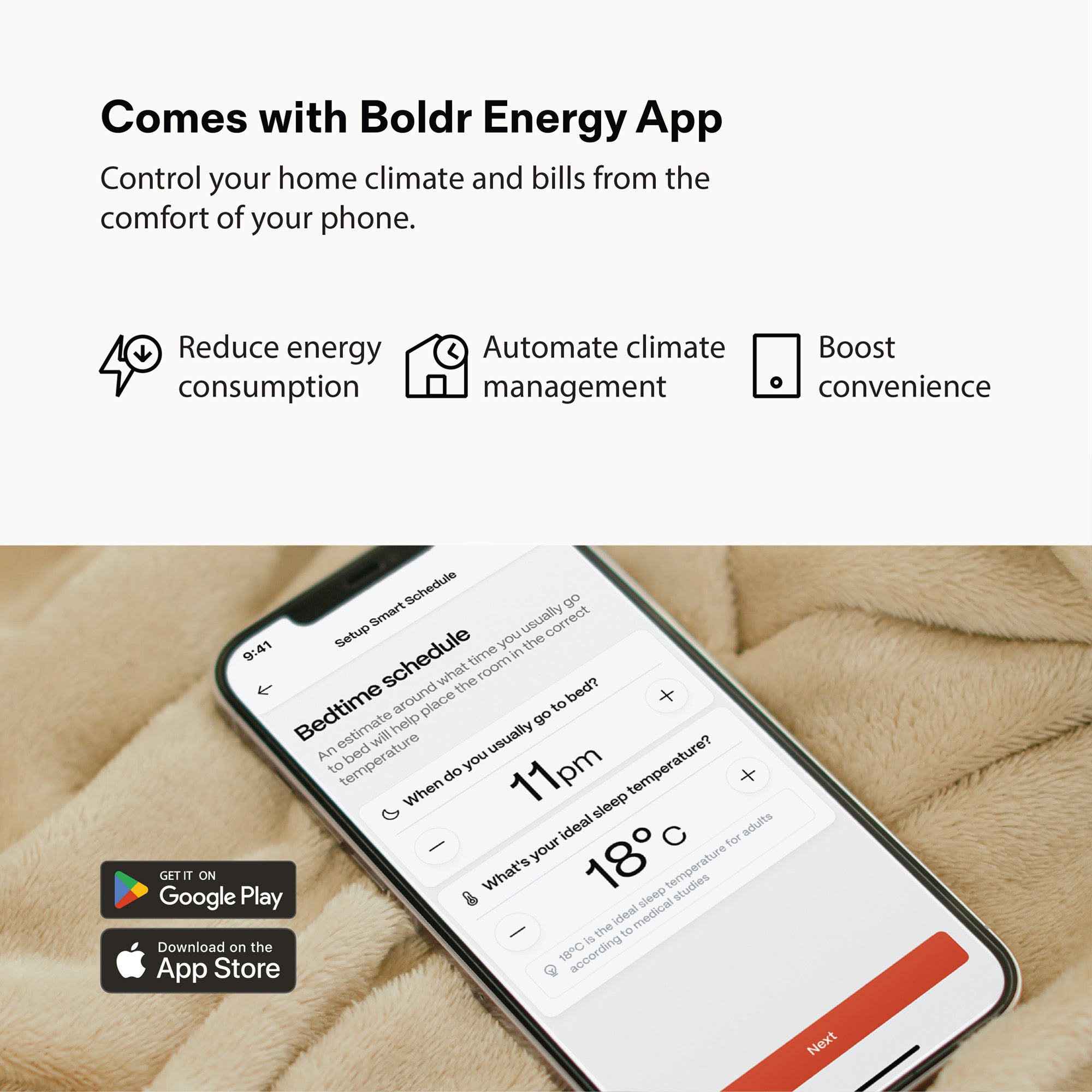 Klima Smart Controller and Thermostat for air conditioner, mini split A/C, window A/C or heat pump. smart home device with mobile phone control. tool to Reduce energy consumption, automate home climate and improve convenience, energy app from boldr